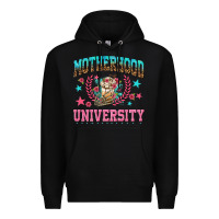 Black motherhood university with coffee Premium Hoodie - NancyCooperArtShop