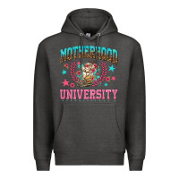 Charcoal Heather motherhood university with coffee Premium Hoodie - NancyCooperArtShop