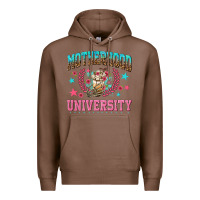 Chestnut motherhood university with coffee Premium Hoodie - NancyCooperArtShop