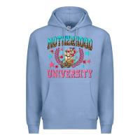 Colony Blue motherhood university with coffee Premium Hoodie - NancyCooperArtShop