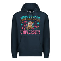 Navy motherhood university with coffee Premium Hoodie - NancyCooperArtShop