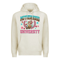 Oatmeal Heather motherhood university with coffee Premium Hoodie - NancyCooperArtShop