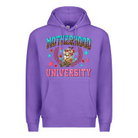 Purple motherhood university with coffee Premium Hoodie - NancyCooperArtShop