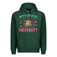 Sports Green motherhood university with coffee Premium Hoodie - NancyCooperArtShop