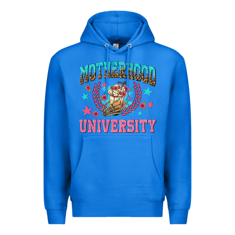 Motherhood University With Coffee Premium Hoodie by NancyCooperArtShop | Teevron