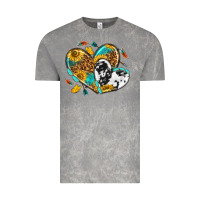 Cloud Rock cowhide leopard hearts Vintage Tee - texasbilliewilder