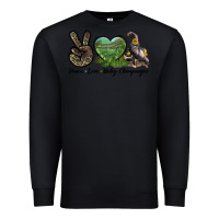 Black Leopard Peace Love Baby Chimpanzee Premium Sweatshirt - LillyAllenDesigns