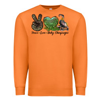 Carrot Leopard Peace Love Baby Chimpanzee Premium Sweatshirt - LillyAllenDesigns