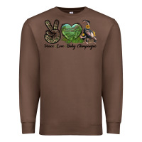 Chestnut Leopard Peace Love Baby Chimpanzee Premium Sweatshirt - LillyAllenDesigns