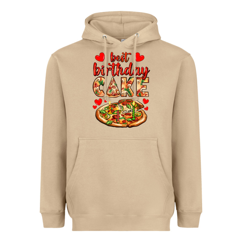 Best Birthday Cake Pizza Heavyweight Hoodie by AdoDesignShop | Teevron