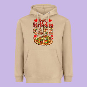 Best Birthday Cake Pizza Heavyweight Hoodie Designed By Adodesignshop