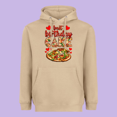 Best Birthday Cake Pizza Heavyweight Hoodie Designed By Adodesignshop