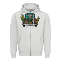 Dove Grey soldier truck Zipper Hoodie - CowhideDigitalArt