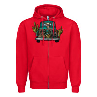 Red soldier truck Zipper Hoodie - CowhideDigitalArt