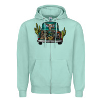 Seafoam soldier truck Zipper Hoodie - CowhideDigitalArt