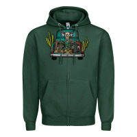 Sports Green soldier truck Zipper Hoodie - CowhideDigitalArt