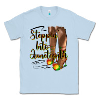 Dusty Blue steppin' into juneteenth heels Classic Tee - HRA Design Shop