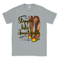 Heather Grey steppin' into juneteenth heels Classic Tee - HRA Design Shop