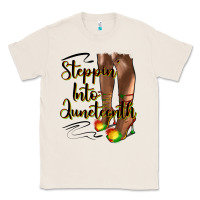 Natural steppin' into juneteenth heels Classic Tee - HRA Design Shop