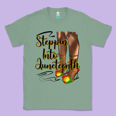 Steppin' Into Juneteenth Heels Classic Tee Designed By Hra Design Shop