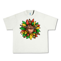Pistachio black history sunflower Urban Heavy Tee - texasbilliewilder