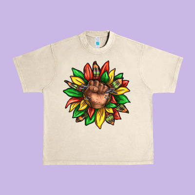 Urban Heavy Tee black history sunflower