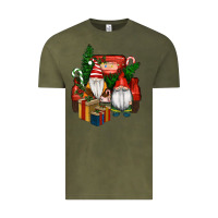 Vintage Olive Christmas Truck And Gnome Vintage Tee - RanaPortraitStore