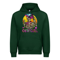 Forest Green Cowgirl Skeleton With Landscape Urban Hoodie - BundleAndBundleShop
