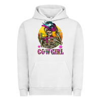 Pigment Lunar Rock Cowgirl Skeleton With Landscape Urban Hoodie - BundleAndBundleShop