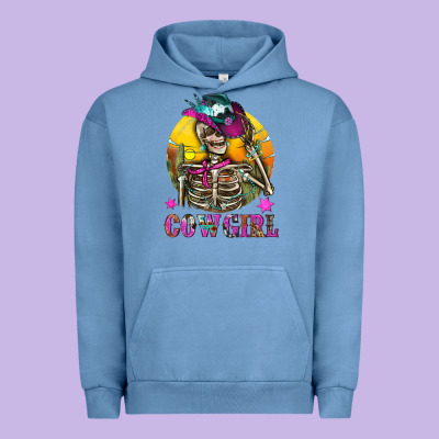 Cowgirl Skeleton With Landscape Urban Hoodie Designed By Bundleandbundleshop