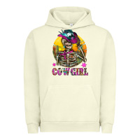 Pigment Pistachio Cowgirl Skeleton With Landscape Urban Hoodie - BundleAndBundleShop