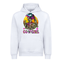 White Cowgirl Skeleton With Landscape Urban Hoodie - BundleAndBundleShop