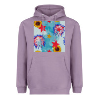 Lavender patriotic fireworks and sunflower Heavyweight Hoodie - BundleAndBundleShop