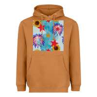 Meerkat patriotic fireworks and sunflower Heavyweight Hoodie - BundleAndBundleShop
