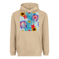 Mushroom patriotic fireworks and sunflower Heavyweight Hoodie - BundleAndBundleShop