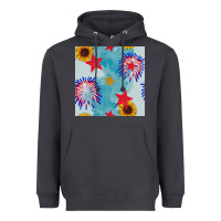Smoke patriotic fireworks and sunflower Heavyweight Hoodie - BundleAndBundleShop
