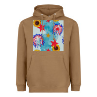 Toasted Coconut patriotic fireworks and sunflower Heavyweight Hoodie - BundleAndBundleShop