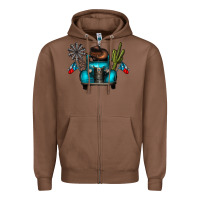 Chestnut texas truck Zipper Hoodie - CowhideDigitalArt