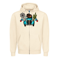 Sandshell texas truck Zipper Hoodie - CowhideDigitalArt