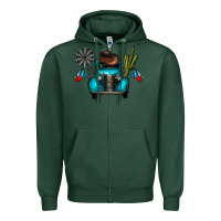 Sports Green texas truck Zipper Hoodie - CowhideDigitalArt