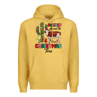 Antique Gold rockin around the christmas tree Premium Hoodie - MaliasSmallBusiness