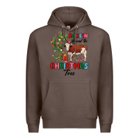 Coffee rockin around the christmas tree Premium Hoodie - MaliasSmallBusiness