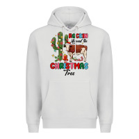 Dove Grey rockin around the christmas tree Premium Hoodie - MaliasSmallBusiness