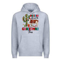 Heather Grey rockin around the christmas tree Premium Hoodie - MaliasSmallBusiness