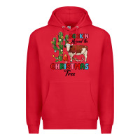 Red rockin around the christmas tree Premium Hoodie - MaliasSmallBusiness