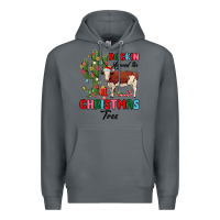 Rock rockin around the christmas tree Premium Hoodie - MaliasSmallBusiness