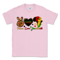 Bubblegum Pink peace love juneteenth raised fist Classic Tee - HRA Design Shop