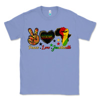 Colony Blue peace love juneteenth raised fist Classic Tee - HRA Design Shop