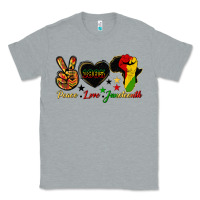 Heather Grey peace love juneteenth raised fist Classic Tee - HRA Design Shop