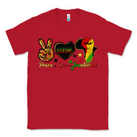 Red peace love juneteenth raised fist Classic Tee - HRA Design Shop